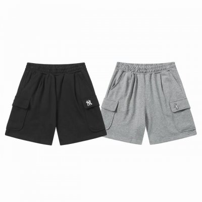 Mlb男女情侣工装风大口袋纯色休闲百搭短裤25春夏季新款 款号：Dw9900 面料：320克 毛圈纯棉 颜色 : 黑色 灰色 尺码：S M L Xl Xxl