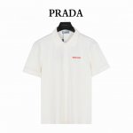 prada 普拉达 25Ss 红色Logo胶条及三角刺绣短袖Polo衫 客供精仿棉打造珠地材质面料，质感柔软细腻爽滑，舒适透气凉爽， 且久穿久洗不褪色不变形。进