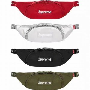 xy潮包上新，P40 款号：2307款 产品名称：Supreme腰包 颜色：黑色、白色、红色、绿色 描述：长青款#全年不下架 新款Supreme 22Fw Sm