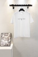 顶级版本 款号:N14 品名：Calvin Kleinck 男女情侣休闲圆领短袖T恤，印花+刺绣一体的工艺，成本增加耗时耗力。 260G高克重莱卡面料质感非常细