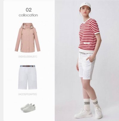 25夏款发90 好货上新 Hazzys哈吉斯女款春夏季新品宽松版 圆领红色条纹纯棉短袖针织衫，现货， 码数:S，M，L，尺码推荐表:图5， 颜色:红白色条纹，深