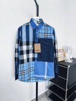 款号：D150 纯原臻品 顶级原版复刻 Burberry 巴宝莉25Ss新款拼接款格子衬衫 格纹拼接定位设计 春夏推荐 男女同款 单独定染定织100支高密精梳棉