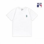 上新 高版本 Mlb荧光彩印短袖 依旧是嫉妒冷感 高货只存在少数人手中 夏季新款Mlb短袖T恤透气男女情侣 黑色为纽约洋基队，后背 拔染 前片75D 进口印花
