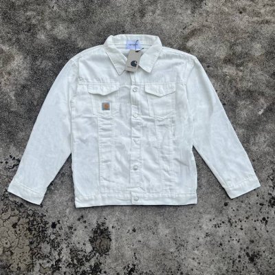 款号405 Carhartt卡哈特 高品质绣标纯色设计款水洗做旧复古牛仔外套情侣款 Color: 蓝色 Size: M-Xxl M 肩宽50 胸围 衣长68 C