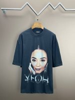 140包邮 (顶级最高版本）尺码偏大 B家 巴黎世家 Balenciaga 经典人像Logo重工艺印花圆领半袖T恤短袖 男女同款 情侣款 宽松版型 （最高版本