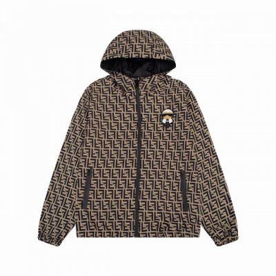 fendi 芬迪 双Ff 老佛爷 双层夹克外套 高版本 新款风衣夹克 定制进口记忆面料打造 追求高端的风范 手感极佳 版型不挑人 舒适透气 营造时尚大气的视觉感