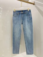 芬迪 2025Ss春夏新款修身小脚牛仔裤 完美洗水工艺 定制顶级五金Logo 独家定制微弹面料 码数29-38 没35、37