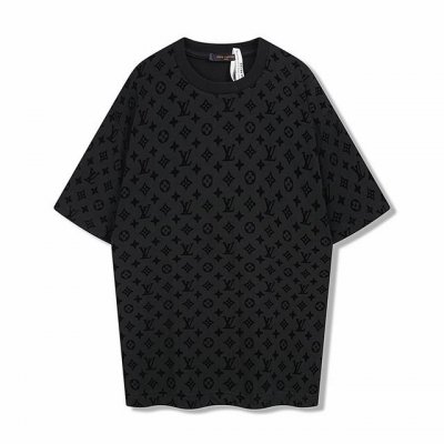 LV2025Ss春夏新款满身植绒老花圆领短袖 男女同款 尺码Size : Xs S M L