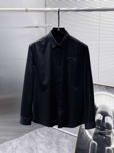 迪奥 Dior 2025Ss新款长袖 衬衫 衬衣，高端版本！专柜定制面料 透气舒适度高，细节无可挑剔，品牌元素设计理念，体现高品质。手感细腻柔软！呈现休闲裁剪，