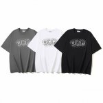 1003# Off-White纯棉260G重磅Off泼墨印花短袖T恤 黑色 白色 深灰色 S M L Xl