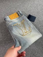 Lv2025Ss春夏新款修身小脚牛仔裤 完美洗水工艺 定制顶级五金Logo 独家定制微弹面料 码数29-38 没35 37