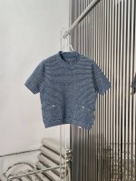 实拍图 最新Gu 25New 提花条纹针织短袖 尺码：Sml P340