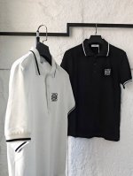 loewe罗意威新款撞色螺纹刺绣Polo衫短袖 男女同款 260克定制 %全棉珠地面料 定染撞色罗纹 进口机器绣花 饱满细腻 简约而不简单的一款 情侣搭配效果更
