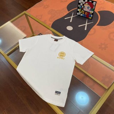 上新， Evisu福神2025新款男士樱花铜钱鲫鱼短袖 颜色：白 尺码：S-Xxl S码 肩宽44 胸围96 衣长68 适合身材 -120斤 M码 肩宽46 胸