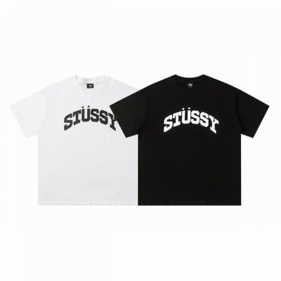 147#斯图西Stussy高品质短袖，260克双纱面料，现货可报，宽松版型，最大穿到220斤都行，码数Mlxlxxl，颜色：白色，黑色