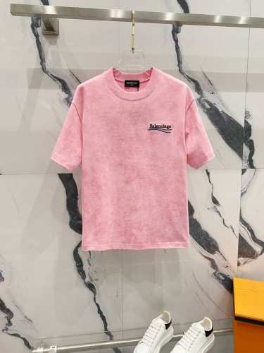 Balenciaga巴黎世家320克圆领短袖T恤 前后波浪可乐字母Logo刺绣标识 官方同步 1:1原版开模 时尚个性 百搭潮流 纯原品质 原版洗水面料 吊牌