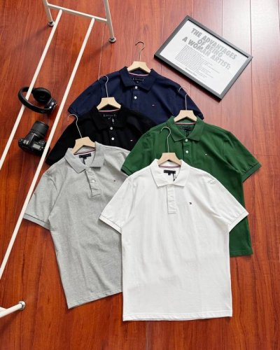原单品质 专柜在售 Tommy 汤米高端商务纯色翻领短袖 Polo衫 高品质 五色齐发极简才是经典 经典穿搭的核心就是面料 版型 款式，越是简约质感就越重要 采