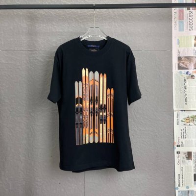 A40 louis Vuitton路易威登Lv 300高克重 高端金箔亮印花刺绣工艺 宽松版型 男女同款 独家专供新款原单休闲短袖 高端定制 高版本 时尚百搭爆