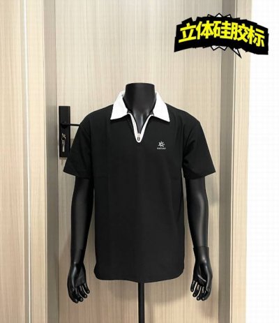 Kailas 凯乐石硅胶休闲拼色polo衫短袖Tee 采用Toyobo质感珠地面料制成的短袖polo衫。 触感轻质挺括，舒爽透气。 吸湿速干，Upf70+的防晒
