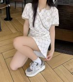 专柜质量 稳定货足 主推 品牌 : 洋基队 款号 : 3Fopm0463连衣裙 尺码 : S-Xl 颜色 : 黑色 卡其色 米白色 兰色 面料 : 珠地 绣标