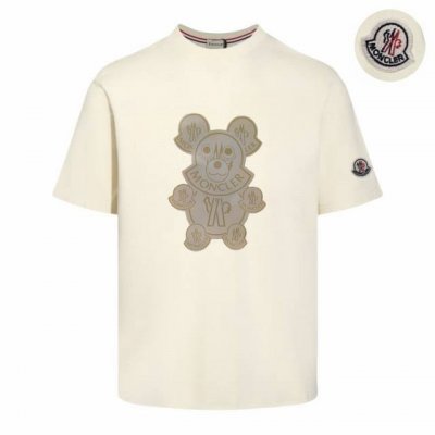 高版本 Nfc芯片感应 纯正300克厚重面料 Moncler~蒙口 2025新款高品质动画小熊圆领短袖T恤 袖口车有进口绣花标 三标齐全 非市场普通版本 随意对