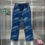 巴黎世家 Balenciaga 经典新款字母双Blogo牛仔裤 最新品，原单狠货，水洗休闲牛仔裤，进口原版水洗弹力面料，舒适有弹性，原版五金辅料装饰Logo，版