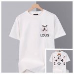 Louis Vuitton 路易威登 2025Ss春夏限定款Lv驴家前后Logo印花 百搭圆领短袖T恤男女同款 材质:采用高版本280G双纱精梳棉 面料洗水 不