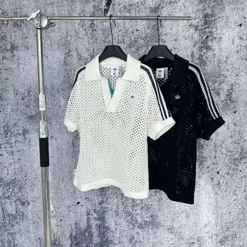 1092 挂拍 Adidas Originals X Clot三叶草联名系列舒适时尚柔软网状镂空钩花针织polo短袖短裤 四色原版购入打版 百分百纯棉制造 不会