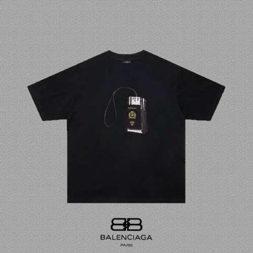 BALENCIAGA 巴黎世家 巴黎字母印花短袖T恤 定织定染280克精梳棉重磅面料 螺纹零色差 细节完美 区别市面通货版本 欢迎对比 男女同款 上图必卖款 颜