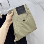 prada*普拉达 2025春夏新品休闲裤西裤，官网同步发售，裤身工艺设计，进口客供辅料、面料定制，代工厂p出品免检！每个细节做到极致，原版五金配件，潮范十足、