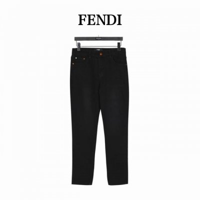 Fendi 芬迪 小怪兽眼睛牛仔裤 小怪兽大眼睛刺绣设计原单男士时装休闲牛仔裤，时尚牛仔裤 巨显瘦！客供高级进口的原色面料，面料经过水洗后柔软细腻，提供了绝佳的