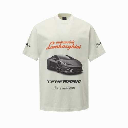 balenciaga 巴黎 25Ss兰博基尼赛车短袖 采用特定重磅16S230G精棉平纹针织定染对色面料 定织十字拉架罗纹对板同缸染色确保无色差 遵循原版工艺半