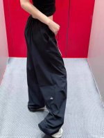 正确版！Alo春夏金智秀多口袋抽绳运动休闲百搭显瘦工装伞兵长裤 款号：Al802 颜色：黑色 码数：S M L