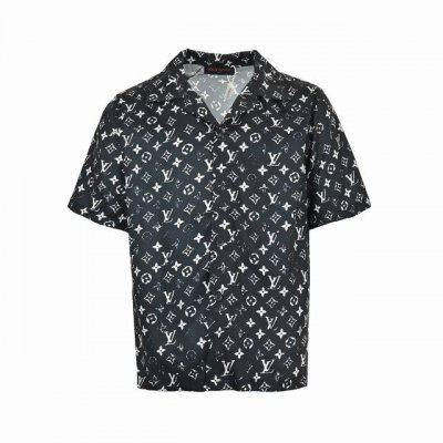 louis Vuitton 路易威登 24Ss 满印老花丝质套装短袖衬衫 天花板版本，夏日必入款式 Size:46-52