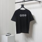 Louis Vuitton 路易威登 25Ss 三圆环老花刺绣短袖面料采用280克重精梳棉，定制32支1*1螺纹，成衣两遍水洗处理，面料舒适亲肤无异感，定制定染