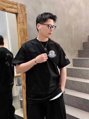 moncler 蒙口 25夏季新款 280克短袖T恤 男女同款 S M L Xl Xxl 五个码 黑色 白色