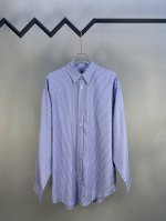 P280 Balenciaga 巴黎世家 25Ss Winter秋冬蓝白色细条纹衬衫 丝绵色织 面料柔软亲肤 宽松版型 可单穿或作内搭 简约风 尺码：S M L