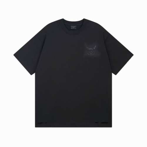 Balenciaga 巴黎世家2025 Ss 正面麦穗刺绣后背字母彩色手绘涂鸦色彩碰撞割烂做旧短袖T恤 本市场No.1的质量 真正天花板品质 全部原版开发注意细