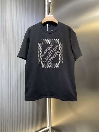 Louis Vuitton 顶级复刻 25Ss刺绣棉质T恤 正品 0购入 32支紧密双纱面料 内衬采用40支双股面料 1*1拉架罗纹 刺绣绣珠 面料酵洗 定制1