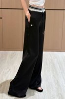 dior迪奥小蜜蜂刺绣定制织带抽绳休闲裤长裤 款号 25670705435 颜色 白色 黑色 尺码 Sml s码80-95斤 m码95-110斤 l码110-1