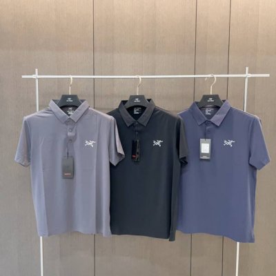 25夏季 始祖鸟Arc,Teryx男子短袖冰丝速干polo衫 今年夏季新款简约运动健身上衣 韩国进口冰丝速干面料 超级舒适 面料采穿起来凉嗖嗖的，特别舒服。 轻