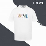 款号Sl167 loewe罗意威胸前彩色字母刺绣圆领短袖 刺绣 情侣同款 全套包装 三标齐全 区别市场通货 随意对比 纯棉280克高克重32支双纱 不起球 不褪