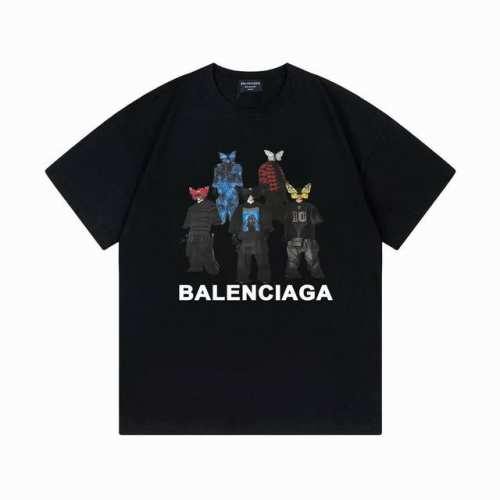 Balenciaga 巴黎世家 2025新款 官网同步 时装周走秀款 蝴蝶面具人字母Logo 男女同款 短袖T恤 定制300克100 双纱纯棉面料 康丽数码直喷