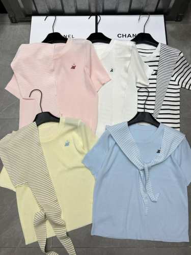 新品上线 款号:26775# #土星刺绣披肩短袖