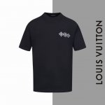 款号#Z88 lv 泼墨大标云朵刺绣圆领短袖 louisvuitton官网一致款式 面料 32支双纱280克纯棉面料 同缸同色织染螺纹 颜色一致 工艺 进口机器