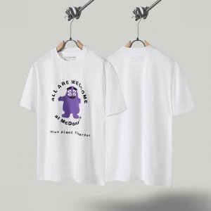 款号:C03 顶级品质 Cpfm X Cacus Jack X Mcdonalds Fw22紫色四眼仔联名款短袖 做工精美 走线流畅 原版开模 工艺讲究 印花清