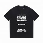 Lv24春夏系列 Louis Vuitton艺术字体图案Logo -采用双纱纯棉250G 还原Lv经典反袖做法 三标齐全 面料颜色定制定染 不缩水不退色 手感舒