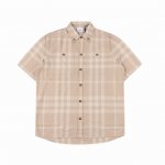 230 Burberry巴宝莉Bbr 双口袋格子短袖衬衫 原版国内柜台购入开发，注意此面料全市场无现货，定染纱线，色织规格50 2*50 2 120*90 57