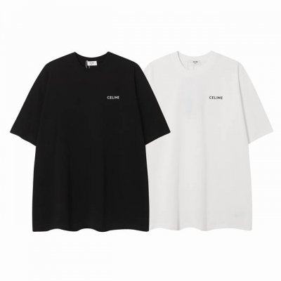 现货 Ce29 春夏新品潮牌Lisa同款Ce经典立体字母印花短袖男女纯棉宽松T恤上衣定织250克32支双纱 颜色;黑色 白色 码数：S M L Xl
