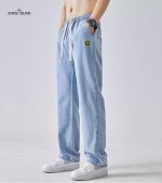 Stone Island石头岛 夏季薄款莱赛尔天丝水洗牛仔潮裤 男女同款 采用国际进口优质莱赛尔牛仔面料 百洗不裂 不变形 耐磨性高 色牢度牢等特点 穿着舒适